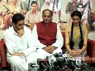 Big B, Abhishek and Deepika launch music of film Khelein Hum Jee Jaan Sey.mp4