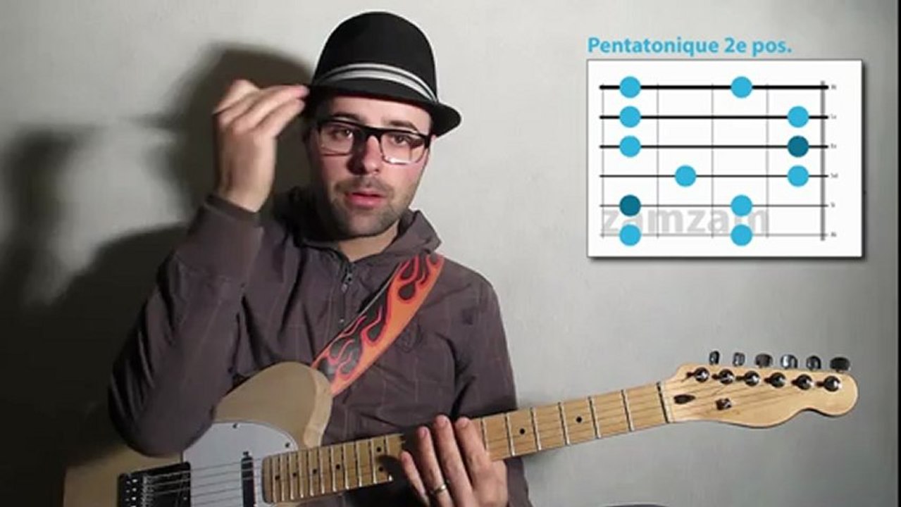 Improviser à la guitare, la 2e position de la gamme (impro 12) avec zamzam