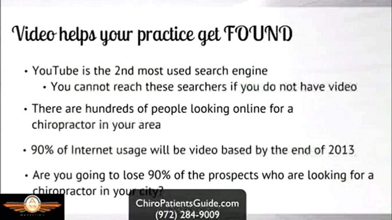 Chiropractic Marketing - Chiropractic Video Marketing