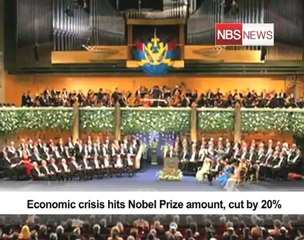 Economic crisis hits Nobel Prize amount, cut by 20%.mp4