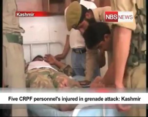 Five CRPF personnel's injured in grenade attack  Kashmir.mp4