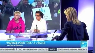 07/01/13 FRANCE 24, Débat (3) Bongibault Boutin Gougain Assouline sur le Mariage Pour Tous