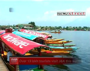 Over 13 lakh tourists visit J&K this summer.mp4