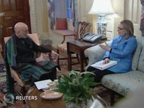 Clinton holds talks with Karzai