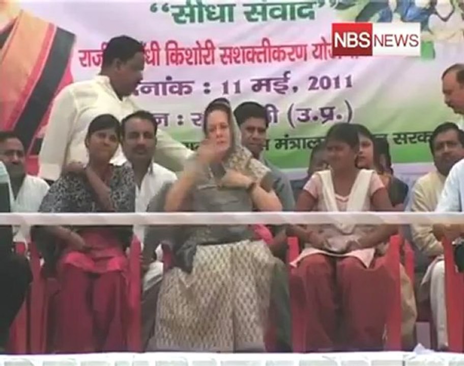 Sonia Gandhi on visit to Rae Bareli for two day...