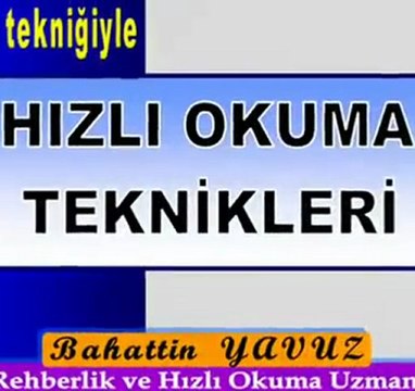 ŞANLIURFA'DA Bahattin Yavuz ile HIZLI OKUMA EĞİTİMİ