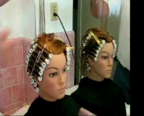 Perm 306 American salon white rod double halo finish