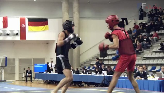 Open de France de Wushu Sportif 2012 / Finale Sanda Juniors -56K / Olivier Moua vs Bilal Tahla
