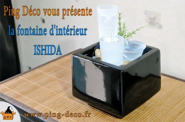 Fontaine d'intérieur verre et céramique ISHIDA (disponible sur www.ping-deco.fr)