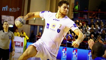 Le joueur du Montpellier Handball William Accambray pour la gagne