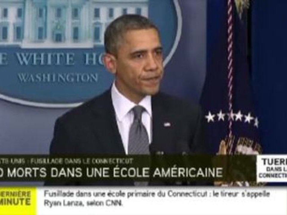 Newtown : Obama ému aux larmes s'adresse au pays