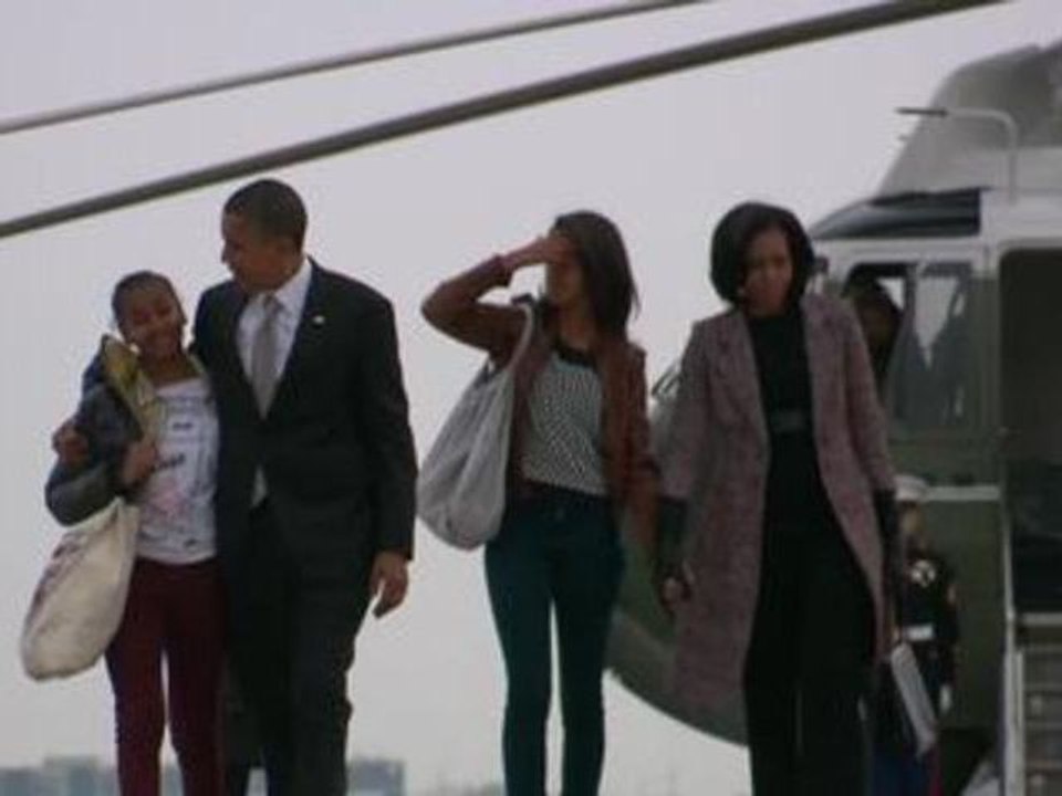 Barack Obama de retour à la Maison blanche