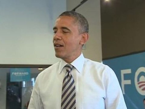 En visite surprise, Obama se dit confiant et félicite Mitt Romney