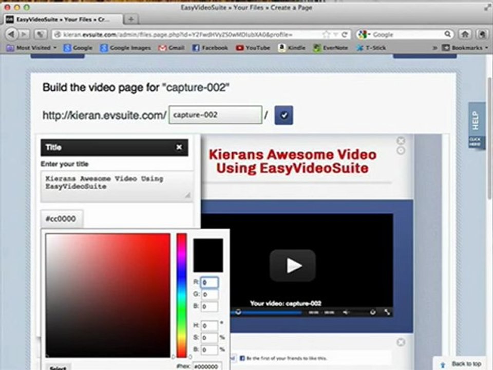 Easy Video Suite Review Part 5 - Make Instant Video  Landing Page