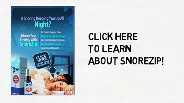 How to stop snoring - SnoreZip can help you stop snoring