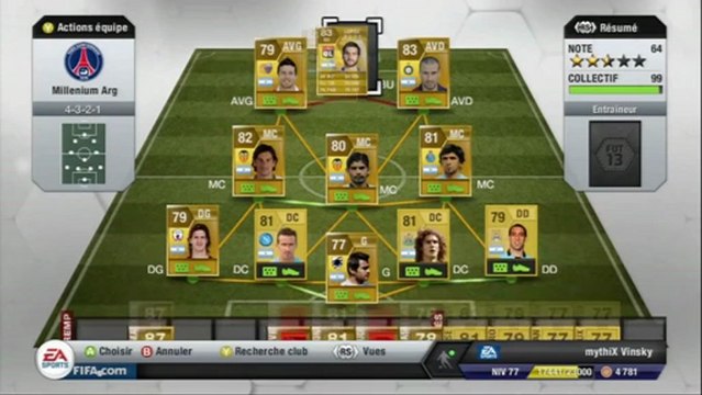 Millenium TV | FUT 13 | Aquino et Vinsky font une équipe pour moins de 10 000 crédits | Argentine