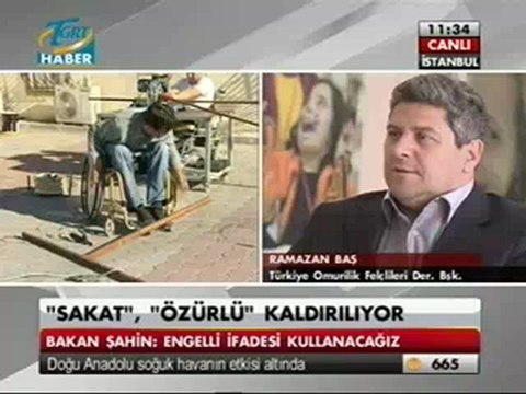 TGRT Haber Aile ve Sosyal Politikalar Bakanı Fatma Şahin, kanunlardaki engelli vatandaşlara yönelik ifadelerin değişeceğini söyledi.