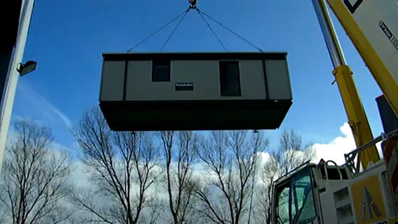 Vendredi 11 janvier 2013 mise en place "PORTAKABIN"