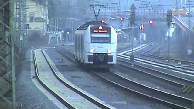 Züge bei Brohl-Lützing am Rhein, 3x BR101, 2x BR146, 2x BR460