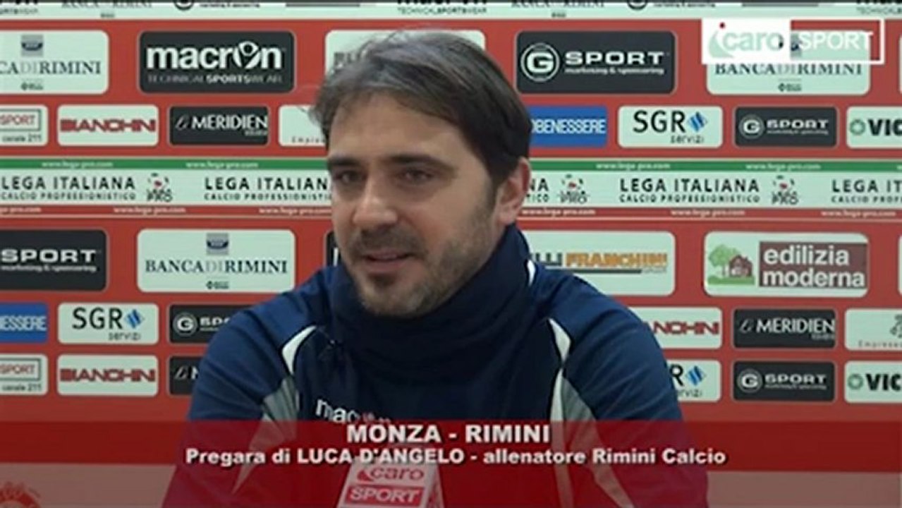 Icaro Sport. Monza-Rimini, il pregara del tecnico Luca D'Angelo
