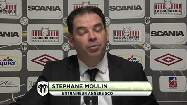 Conférence de presse Angers SCO - Clermont Foot : Stéphane MOULIN (SCO) - Régis BROUARD (CFA)