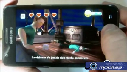 Les aventures de Tintin sur Samsung Galaxy S2 Android. www.generationmobiles.net