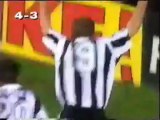 Newcastle United 4 Leicester City 3 Goals. 1997