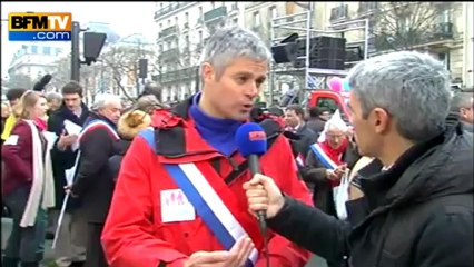 Laurent Wauquiez : "Ce n'est pas un geste anodin, c'est la première fois que je participe à une manifestation"