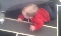 MY DAUGHTER CRAWLING ON THE FLOOR