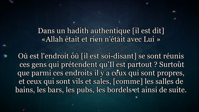 L'égarement de dire qu'Allah est partout - cheikh al Albani