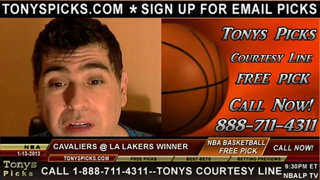 LA Lakers versus Cleveland Cavaliers Pick Prediction NBA Pro Basketball Betting Odds Preview 1-13-2013