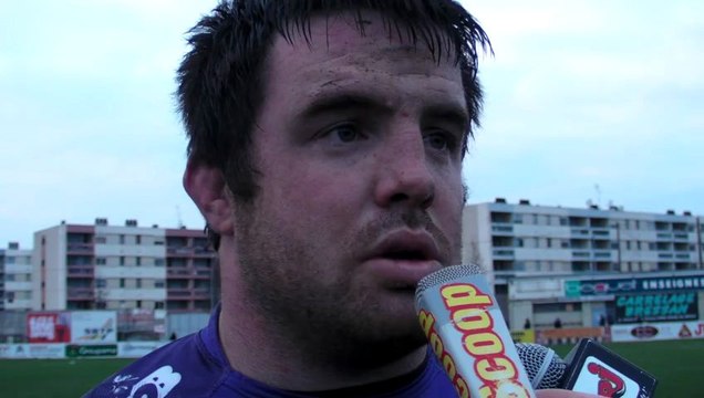 Rugby Fédérale 1 - Arnaud Deliege reagit apres USB - Montluçon