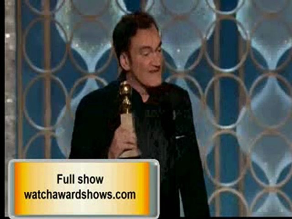 Quentin Tarantino Golden Globes 2013 acceptance speech