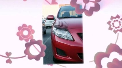 Beauty Concept And Accessories – Fun And Flirty Eyelashes For Your Car!