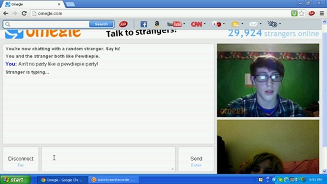 On omegle messing around
