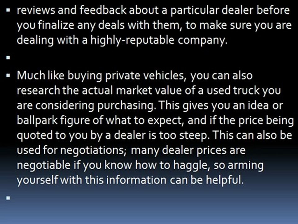 Searching For A Commercial Truck To Buy