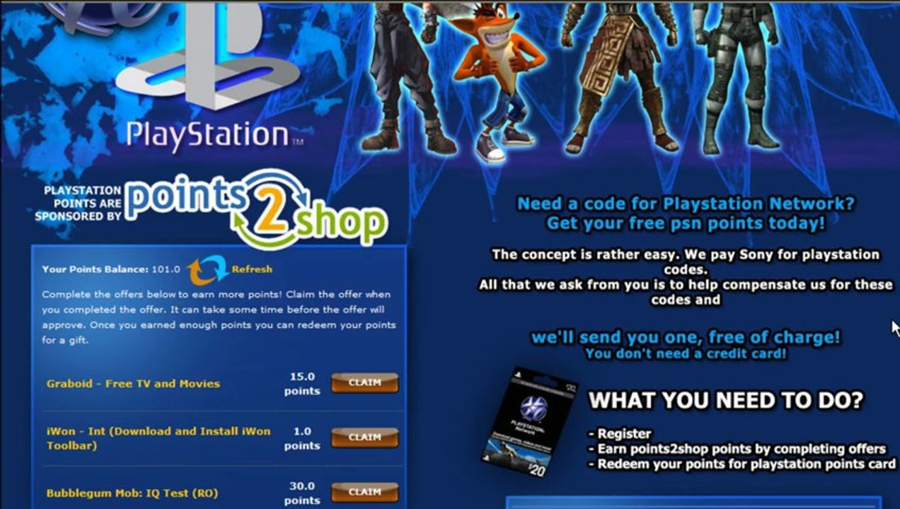 Free PSN Card Codes Emailed 2017