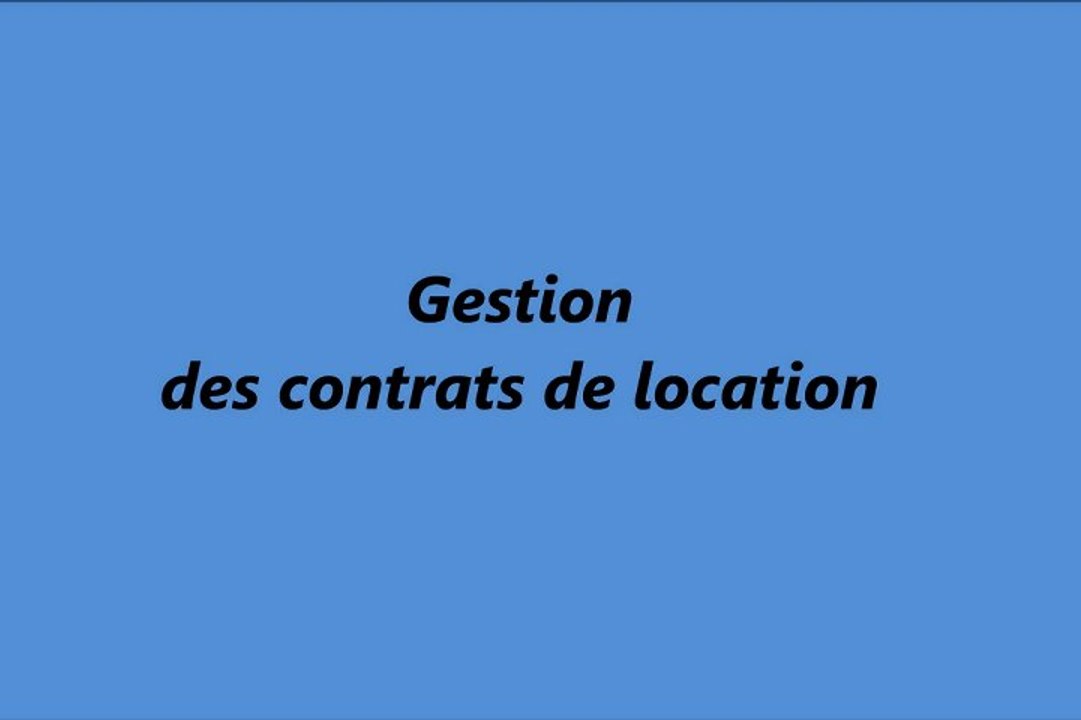 partie 4 : Mise à jour des contrats de location