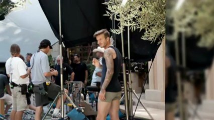 David Beckham en sous-vêtement pour une pub