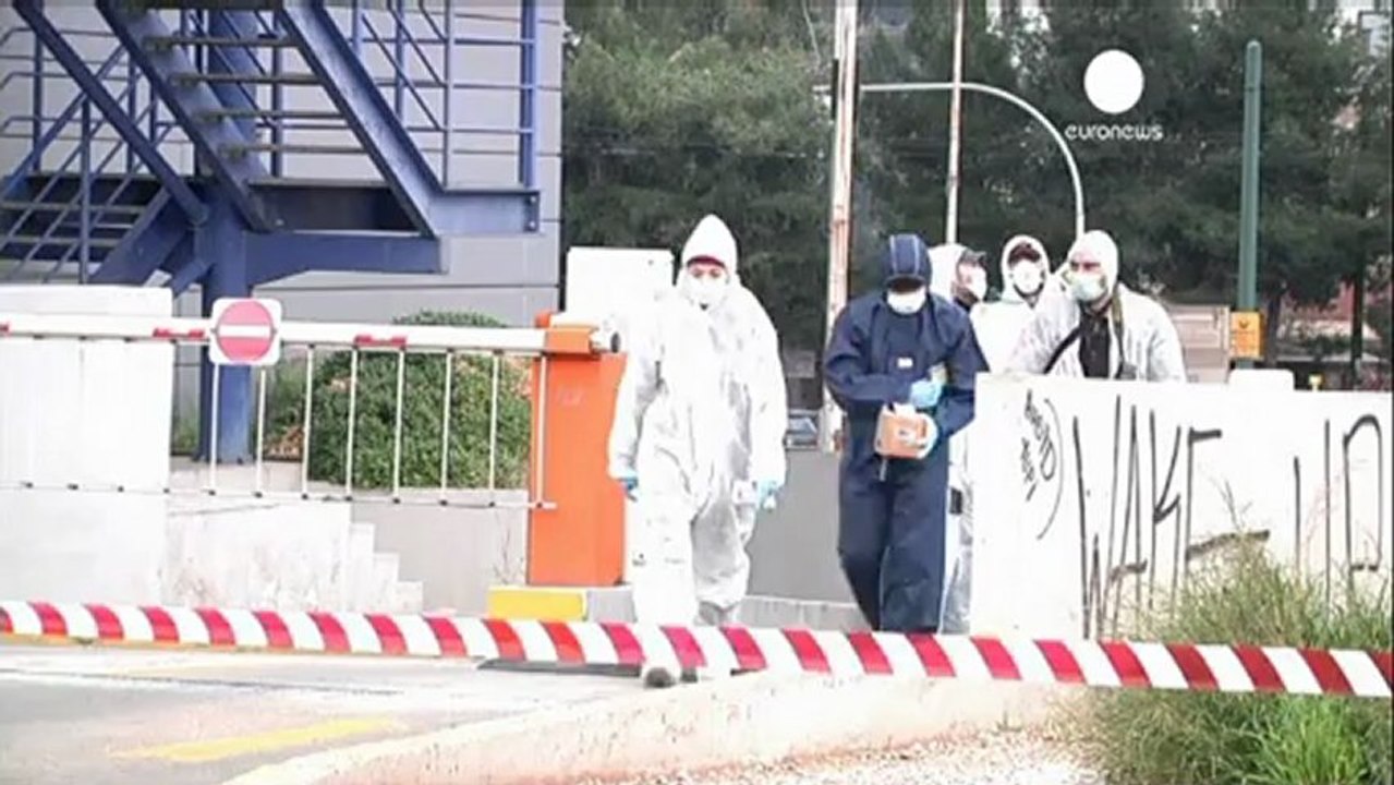 Le siège de Nouvelle démocratie à Athènes cible...