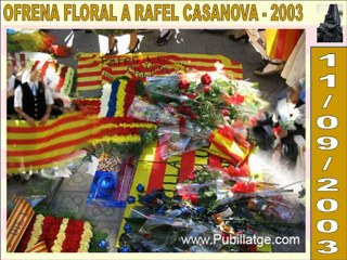 Ofrena floral a Rafel Casanova 2003