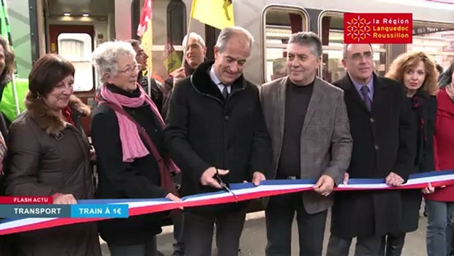 Inauguration du train à 1€ sur la ligne Béziers/Ceilhes-Roqueredonde