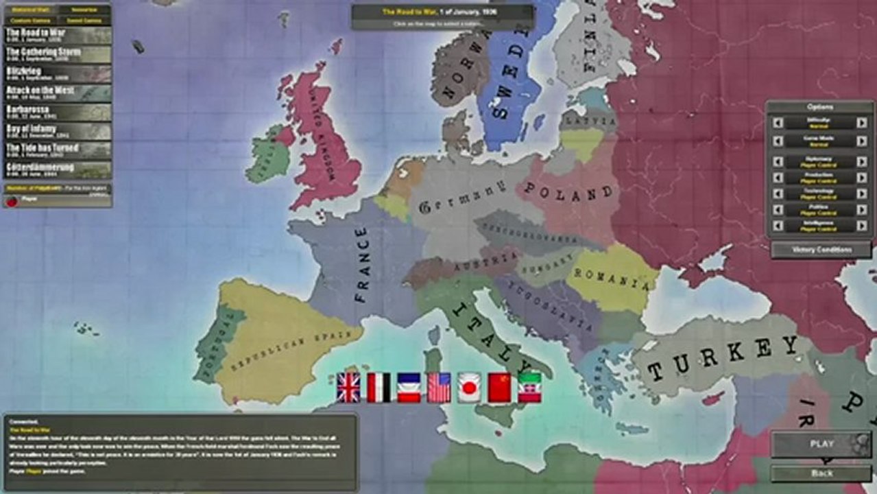 Hearts Of Iron 3 : Their Finest Hour - Bande-annonce #1 - Lancement du jeu