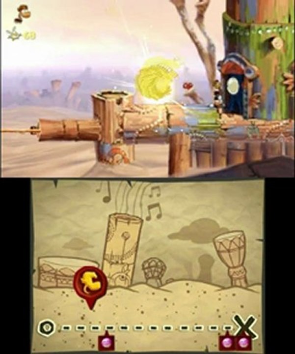 Rayman Origins - Gameplay #1 - Plusieurs phases de jeu en vidéo maison