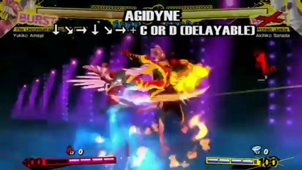 Persona 4 Arena - Gameplay #9 - Les coups de Yukiko Amagi
