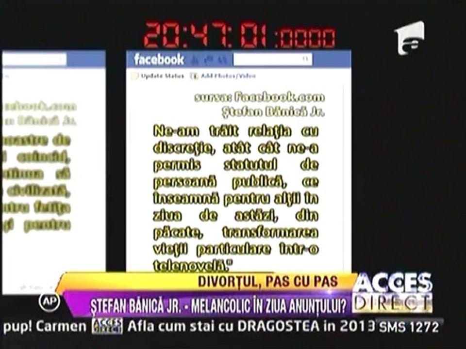 Stefan Banica a anuntat primul pe Facebook despartirea de Andreea Marin