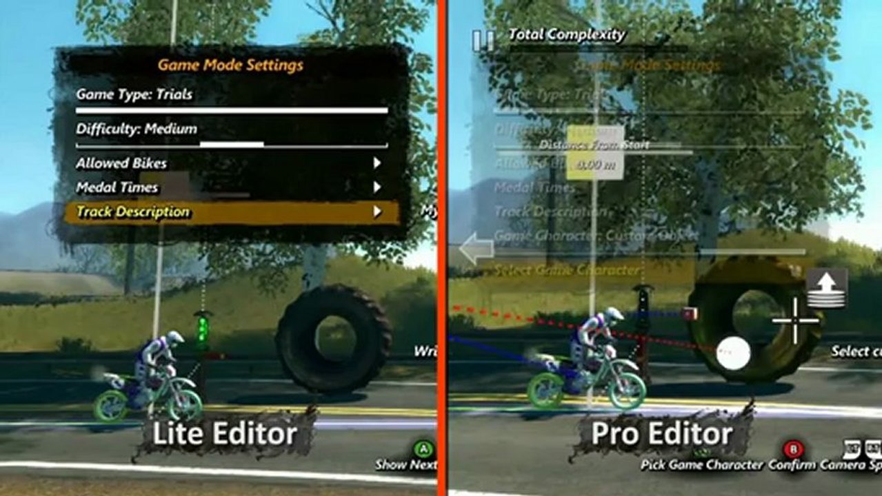 Trials Evolution - Gameplay #3 - La gestions des pistes (editeur de tracé)