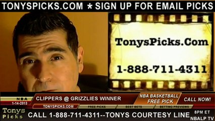 Memphis Grizzlies versus LA Clippers Pick Prediction NBA Pro Basketball Odds Preview 1-14-2013