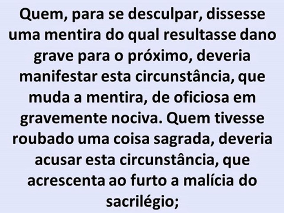 Confissão - Parte 15 - Acusação dos próprios pecados - I