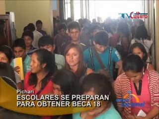 Cusco Pichari Escolares se preparan en academia municipal para conseguir Beca 18